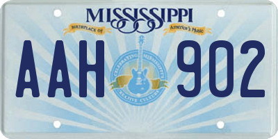 MS license plate AAH902