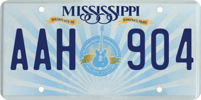 MS license plate AAH904