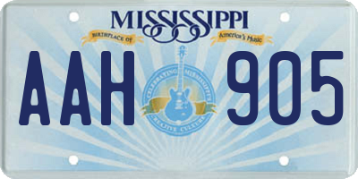 MS license plate AAH905