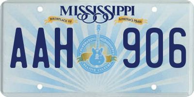 MS license plate AAH906