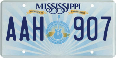 MS license plate AAH907