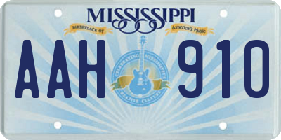 MS license plate AAH910