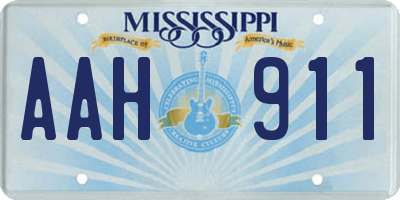 MS license plate AAH911