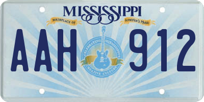 MS license plate AAH912