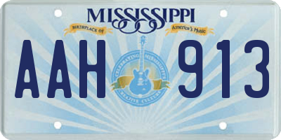 MS license plate AAH913