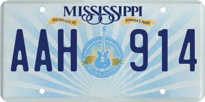 MS license plate AAH914