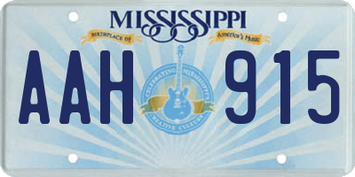 MS license plate AAH915