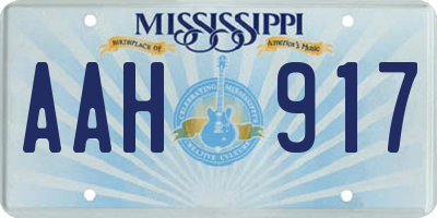 MS license plate AAH917