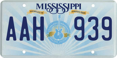 MS license plate AAH939