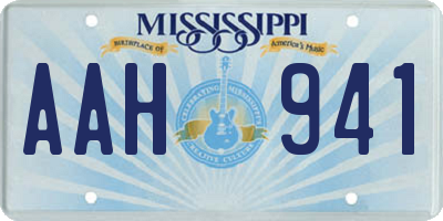 MS license plate AAH941