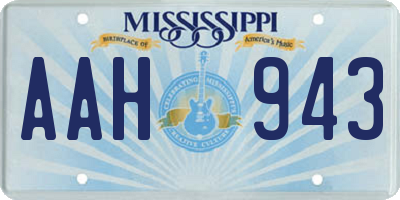 MS license plate AAH943