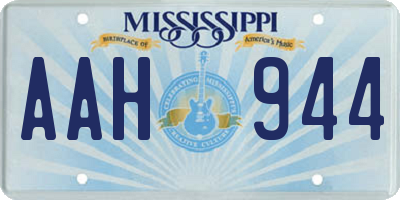 MS license plate AAH944