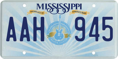 MS license plate AAH945