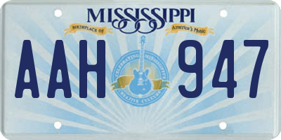 MS license plate AAH947