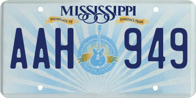 MS license plate AAH949