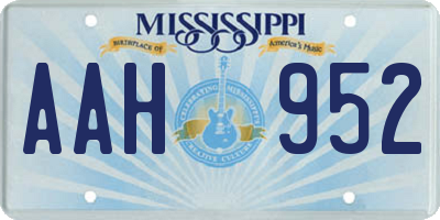 MS license plate AAH952