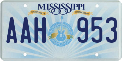 MS license plate AAH953