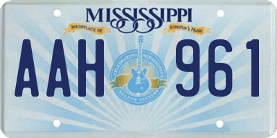 MS license plate AAH961