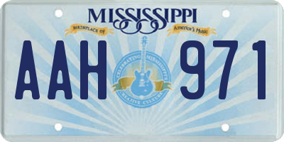 MS license plate AAH971