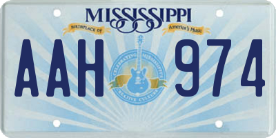 MS license plate AAH974