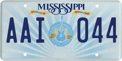 MS license plate AAI044