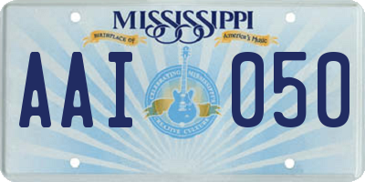 MS license plate AAI050