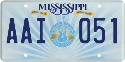 MS license plate AAI051