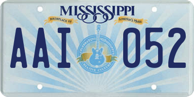 MS license plate AAI052