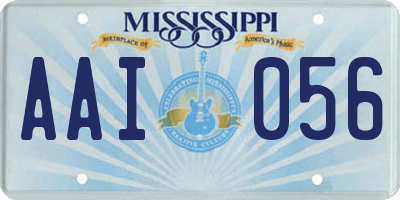 MS license plate AAI056