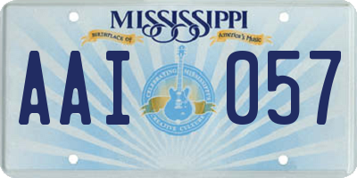 MS license plate AAI057