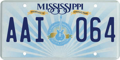 MS license plate AAI064