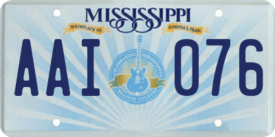 MS license plate AAI076