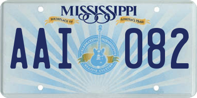 MS license plate AAI082