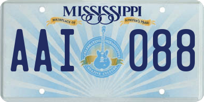 MS license plate AAI088