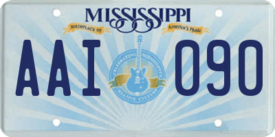 MS license plate AAI090