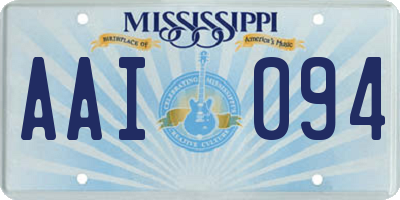 MS license plate AAI094