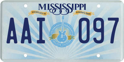 MS license plate AAI097