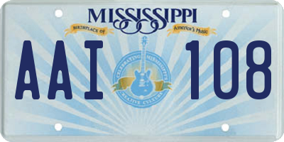 MS license plate AAI108