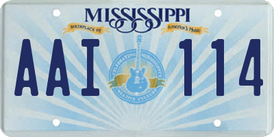 MS license plate AAI114