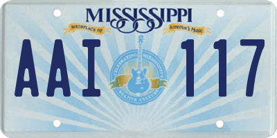 MS license plate AAI117