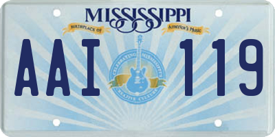 MS license plate AAI119