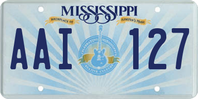 MS license plate AAI127