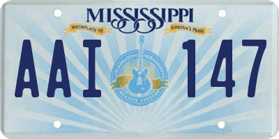 MS license plate AAI147