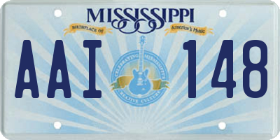 MS license plate AAI148