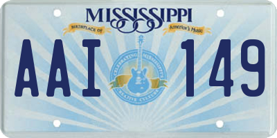 MS license plate AAI149