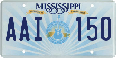 MS license plate AAI150