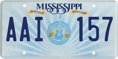 MS license plate AAI157