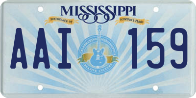 MS license plate AAI159