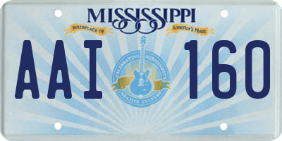 MS license plate AAI160