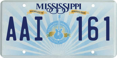 MS license plate AAI161